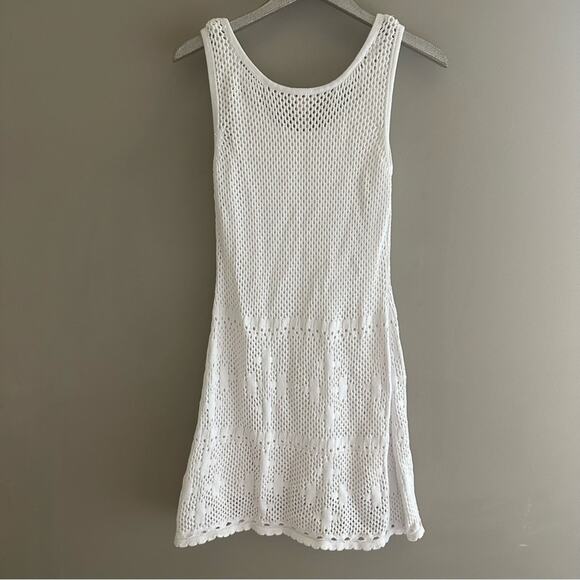 Sundance White Crochet Cotton Sundress - Picture 3 of 4